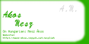 akos mesz business card