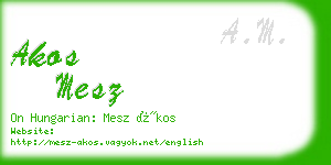 akos mesz business card